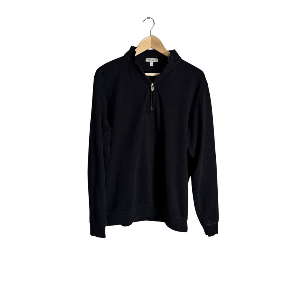 Peter Miller Quarter Zip Sweatshirt Men's Casual Top Black Golf Athleisure Large